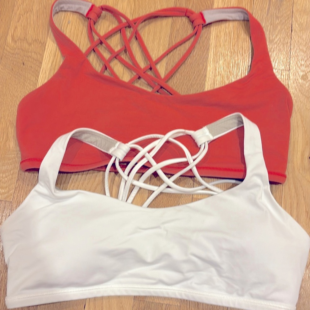 Lululemon Free to Be wild Bra - orange and white bundle size 10